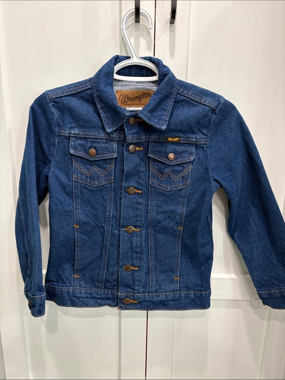 Wrangler Blue Kids Denim Jacket - Classic Button Front